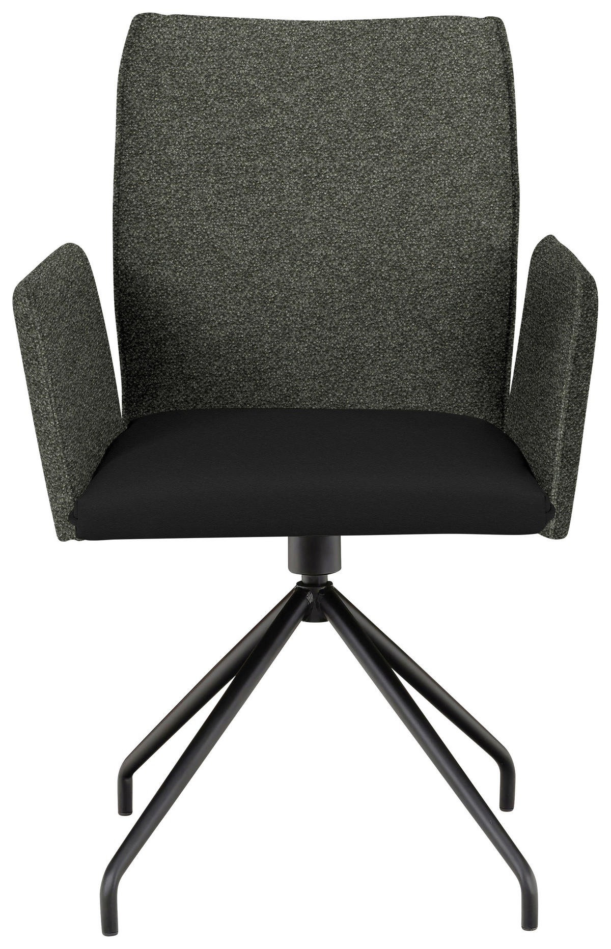 ARMLEHNSTUHL  in Stahl Mikrofaser  - Schwarz/Grün, Design, Textil/Metall (60/91/60cm) - Moderano