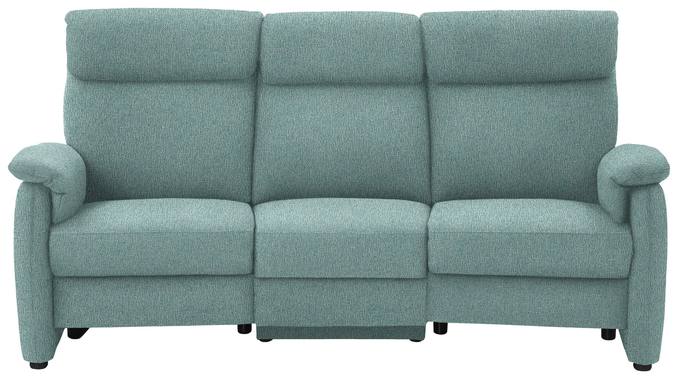 TRAPEZSOFA in Flachgewebe Salbeigrün  - Salbeigrün/Schwarz, Konventionell, Textil/Metall (219/107/97cm) - Pure Home Comfort