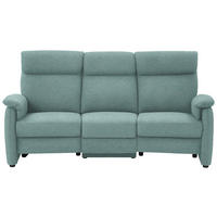 TRAPEZSOFA in Flachgewebe Salbeigrün  - Salbeigrün/Schwarz, Konventionell, Textil/Metall (219/107/97cm) - Pure Home Comfort