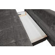 SCHLAFSOFA  mit Liegefunktion, Schlafen auf Sitzhöhe, Rücken echt Chenille Graphitfarben  - Schwarz/Graphitfarben, KONVENTIONELL, Textil/Metall (203/94/96cm) - Carryhome