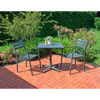 GARTENSET Aluminium  - Anthrazit/Schwarz, Basics, Metall (55/88/63cm) - Gardenson
