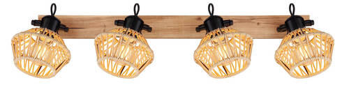 SPOTLIGHT 80/16/25 cm   - svart/mörkbrun, Natur, metall/naturmaterial (80/16/25cm) - Globo