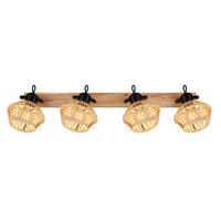 SPOTLIGHT 80/16/25 cm   - svart/mörkbrun, Natur, metall/naturmaterial (80/16/25cm) - Globo