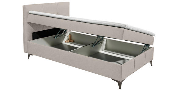 BOXBETT 120/200 cm  in Beige  - Beige, Basics, Holzwerkstoff/Textil (120/200cm) - Xora
