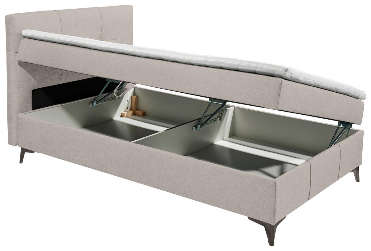 BOXBETT 120/200 cm  in Beige  - Beige, Basics, Holzwerkstoff/Textil (120/200cm) - Xora