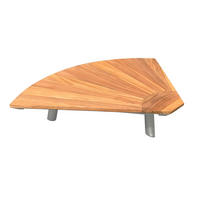 LOUNGETISCH 127/80/25 cm Holz, Metall Edelstahlfarben, Teakfarben  - Edelstahlfarben/Teakfarben, MODERN, Holz/Metall (127/80/25cm) - Amatio