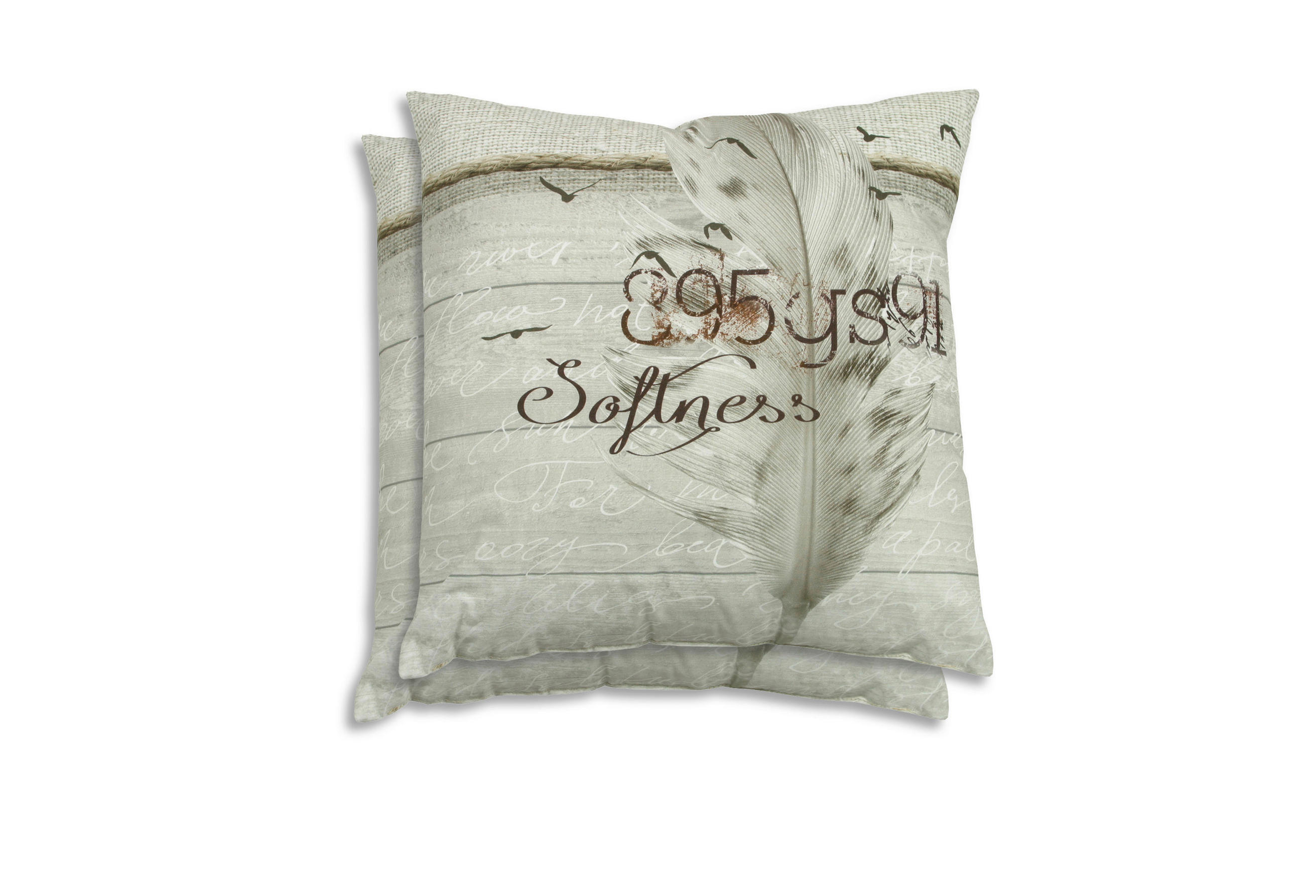 ZIERKISSENSET 2-teilig 48/48 cm - Beige, Basics, Textil (48/48cm)