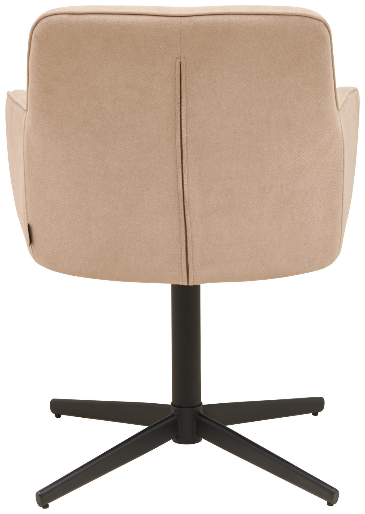 ARMLEHNSTUHL  in Eisen beschichtet  - Hellbraun/Schwarz, MODERN, Textil/Metall (61/83/62cm) - Livetastic
