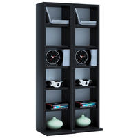 CD-REGAL Schwarz  - Schwarz, KONVENTIONELL, Holzwerkstoff (42/92/20cm) - MID.YOU