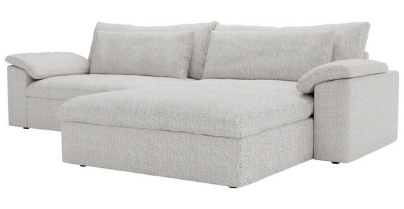 ECKSOFA  in Webstoff Grau  306/198 cm  - Schwarz/Grau, MODERN, Kunststoff/Textil (306/198cm) - Carryhome