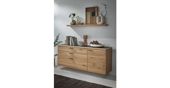 KOMMODE in 181,9/74,5/45,2 cm - Wildeiche/Schwarz, Design, Holz/Metall (181,9/74,5/45,2cm) - Valnatura