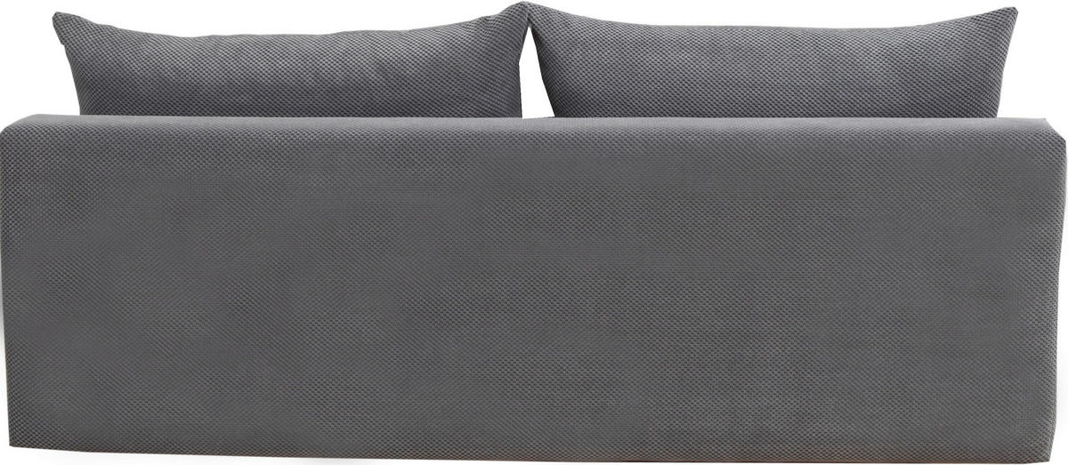 SCHLAFSOFA in Webstoff, Plüsch Grau  - Schwarz/Grau, Design, Holz/Textil (213/89/105cm) - Novel