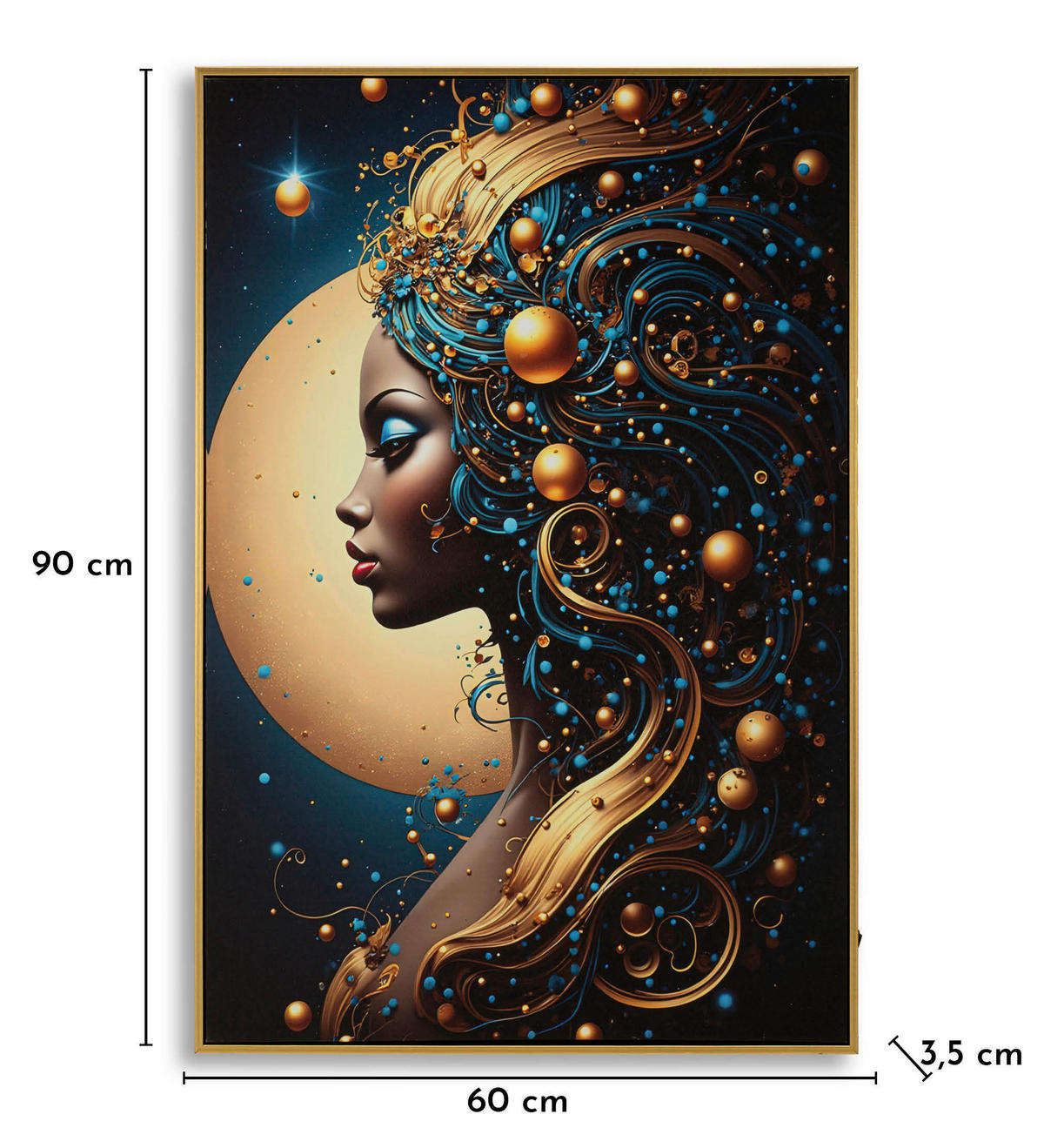 LEINWANDBILD  - Goldfarben, Basics, Holz/Kunststoff (60/90/3.5cm)