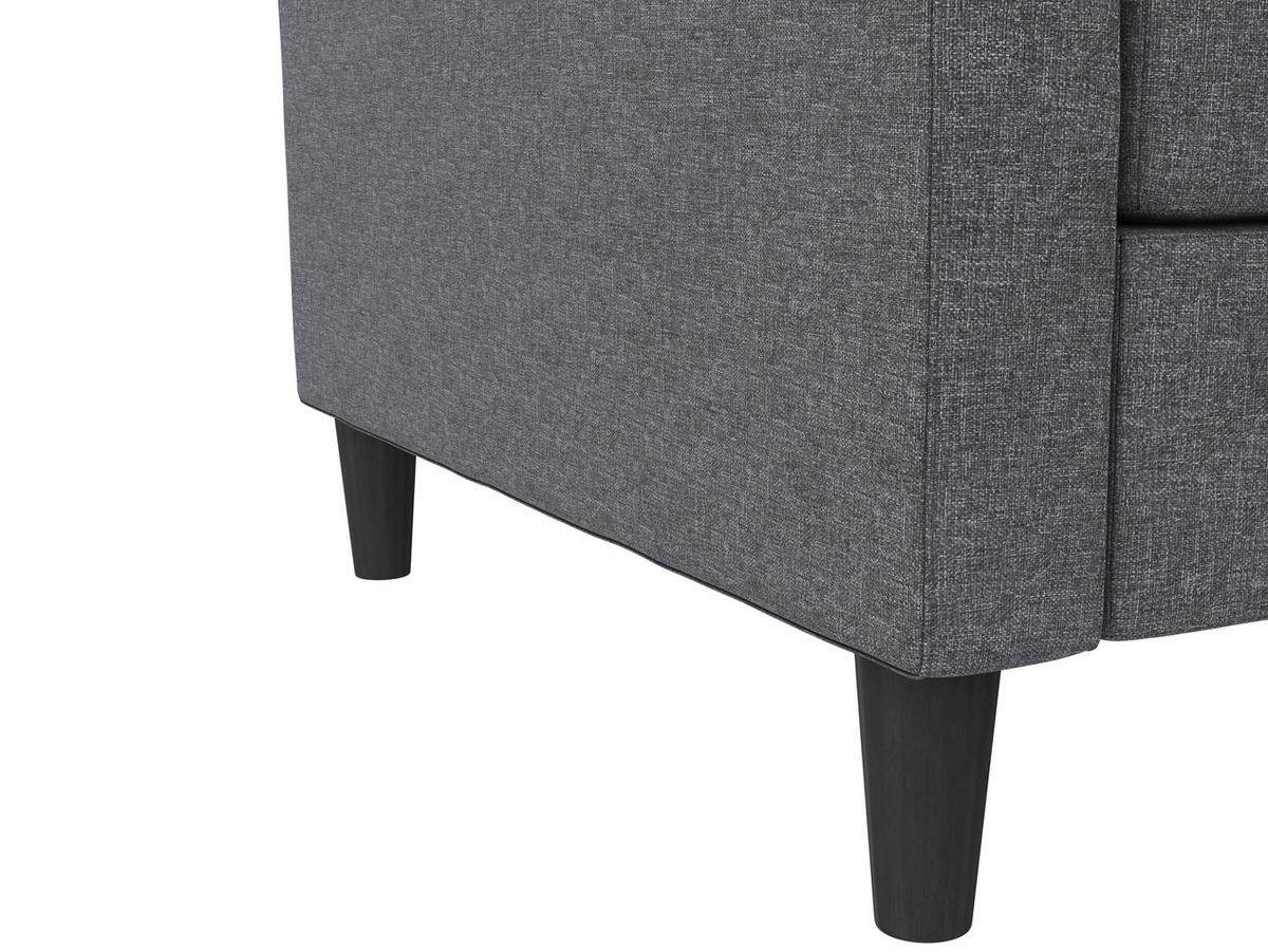 SCHLAFSOFA Webstoff, Leinenoptik Grau  - Schwarz/Grau, Basics, Kunststoff/Textil (207/86/86cm) - Livetastic