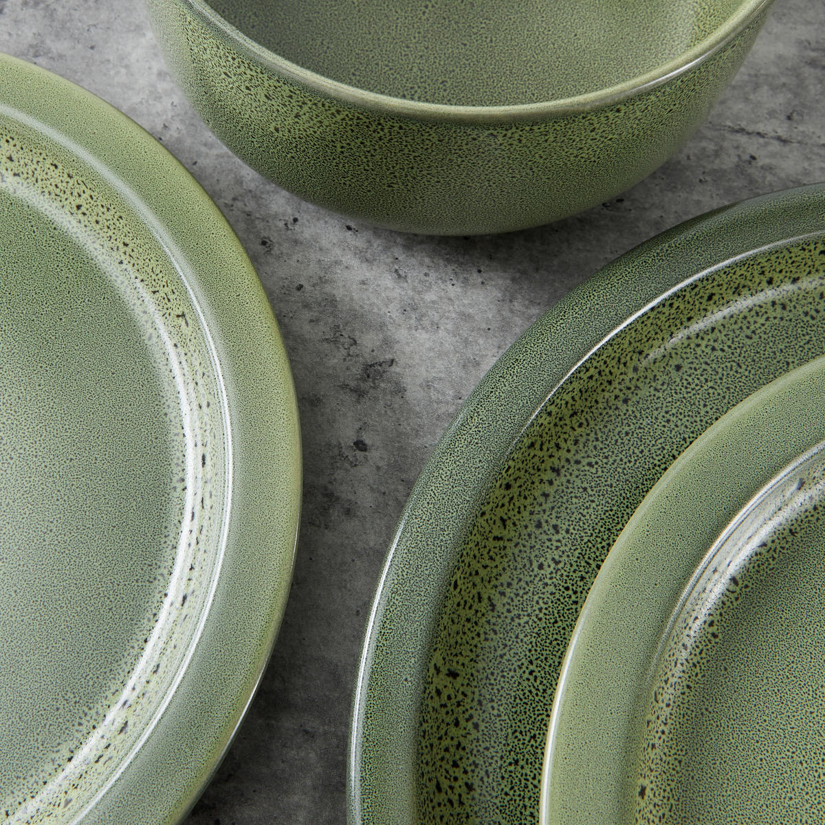 KOMBISERVICE 8-teilig  - Olivgrün, MODERN, Keramik (30/30/29cm) - Creatable
