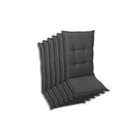 SESSELAUFLAGENSET Uni  - Anthrazit, Basics, Textil (50/7/108cm)