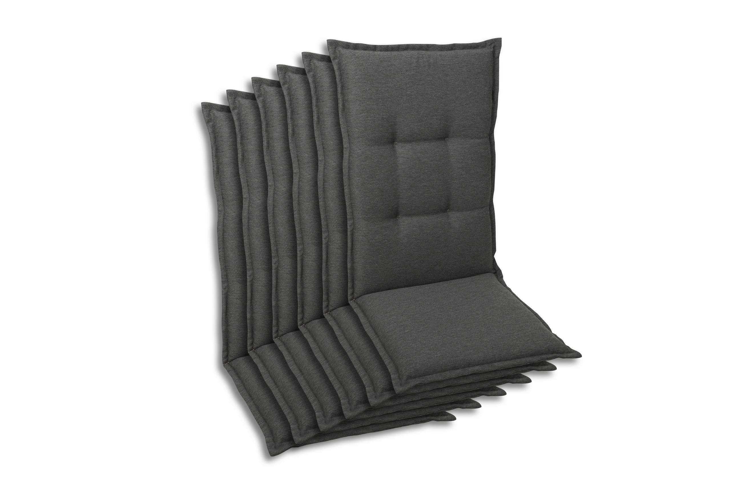 XXXLutz Sesselauflagenset Anthrazit 50x7x108 cm
