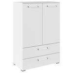 HIGHBOARD  in 80/119/42 cm  - Silberfarben/Weiß, Design, Holzwerkstoff/Kunststoff (80/119/42cm) - Novel