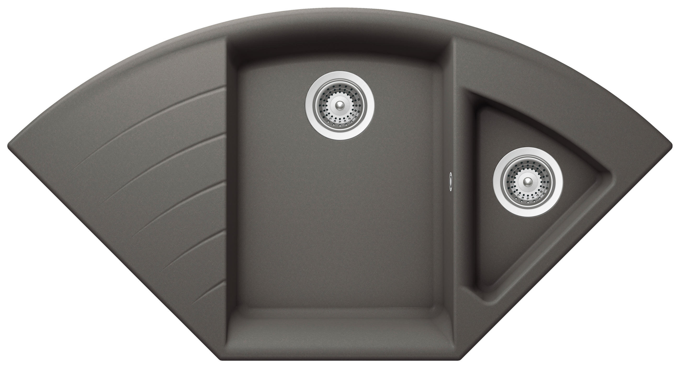 SPÜLE LOTC150USIL  - Grau, Basics, Stein (108,2/57,5cm) - Schock