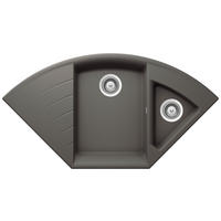 SPÜLE LOTC150USIL  - Grau, Basics, Stein (108,2/57,5cm) - Schock