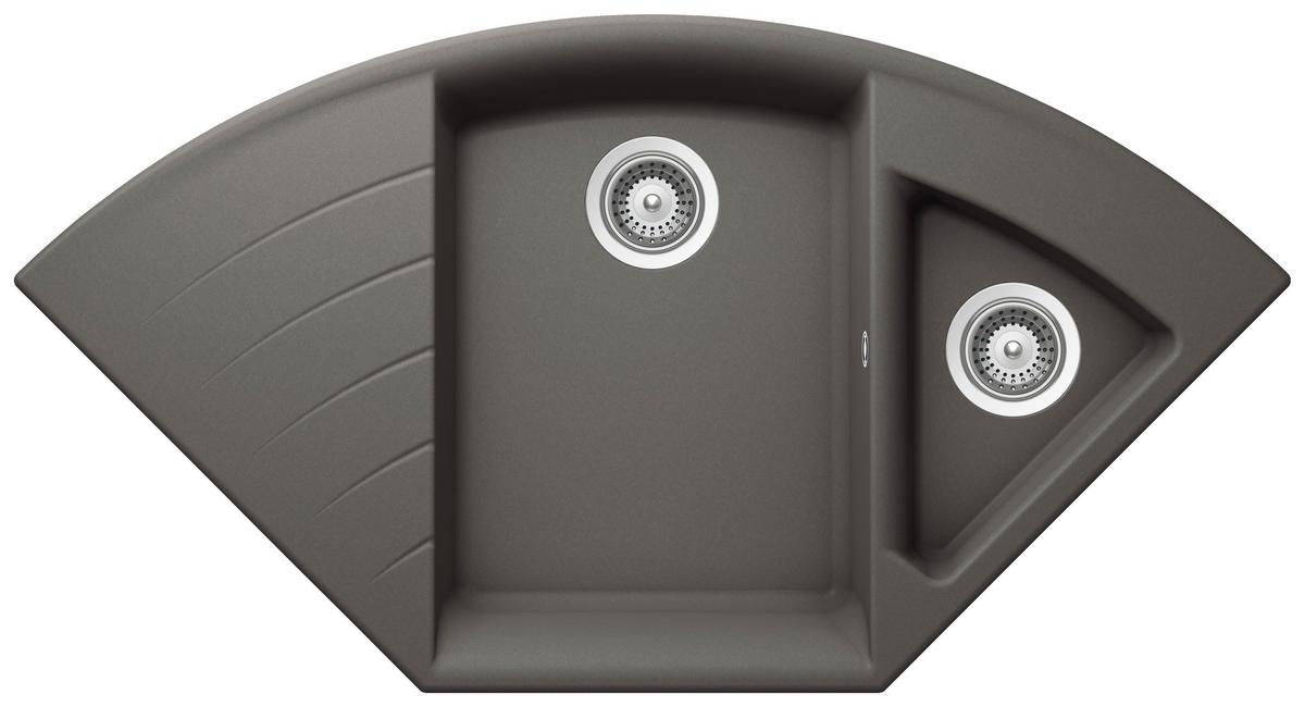 SPÜLE LOTC150USIL  - Grau, Basics, Stein (108,2/57,5cm) - Schock