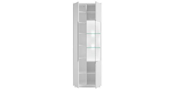 VITRINE Weiß 65/198/38 cm - Weiß, MODERN, Glas/Holzwerkstoff (65/198/38cm) - Carryhome