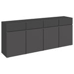 SIDEBOARD  200/79,6/39,8 cm 4 Schublade(n)  - Anthrazit/Schwarz, Design, Holzwerkstoff/Kunststoff (200/79,6/39,8cm) - Xora
