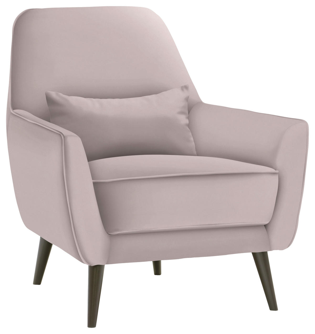 SESSEL in Mikrofaser Naturfarben  - Schwarz/Naturfarben, Modern, Holz/Textil (77/86/80cm) - Carryhome