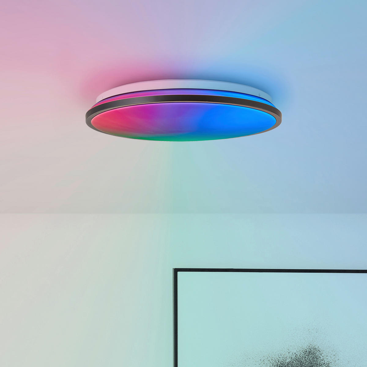 LED PLAFONJERA Heida  - crna, Osnovno, metal/plastika (39,5/7cm)