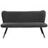 SITZBANK Mikrofaser Grau, Schwarz - Schwarz/Grau, Design, Textil/Metall (160/85/66cm) - Hom`in