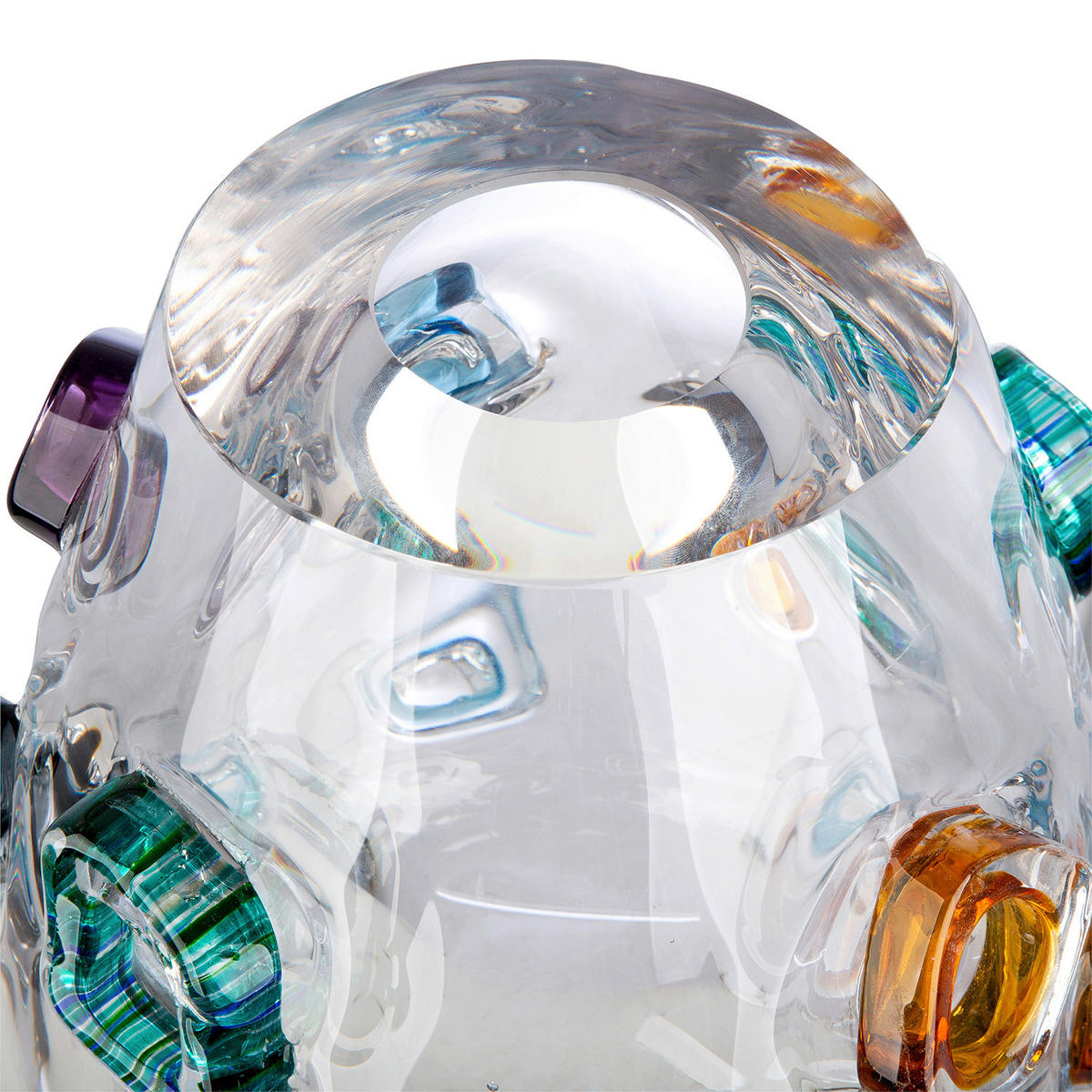 DEKOVASE  - Klar/Multicolor, Basics, Glas (21,5/22,5cm)
