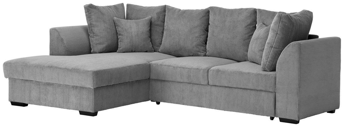 HÖRNSOFFA i manchester ljusgrå  - ljusgrå/svart, Design, textil/plast (174/259cm) - Livetastic