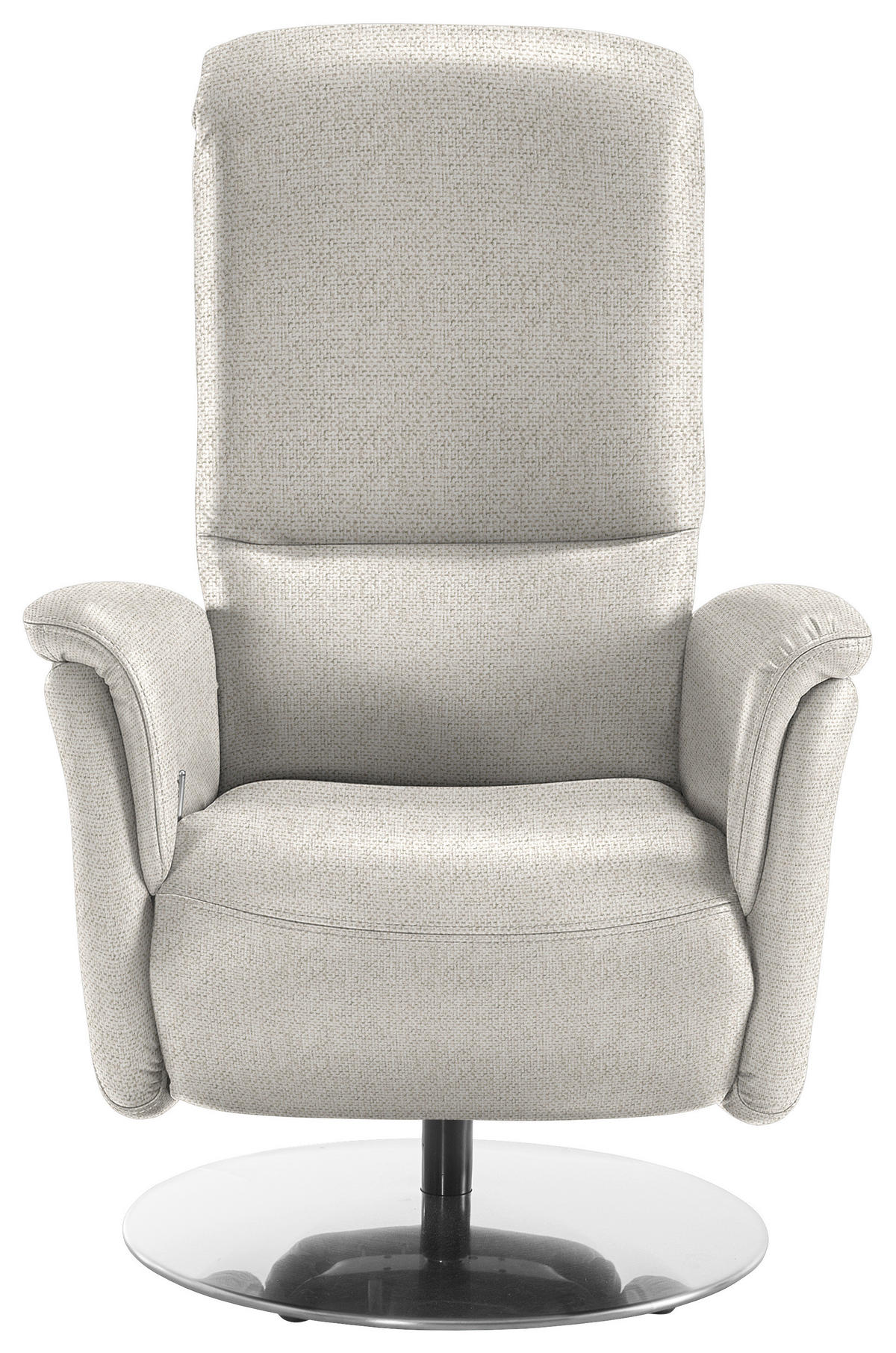 RELAXSESSEL Textil Ecru  - Ecru/Edelstahlfarben, Konventionell, Textil/Metall (79/112/94cm) - Beldomo Premium