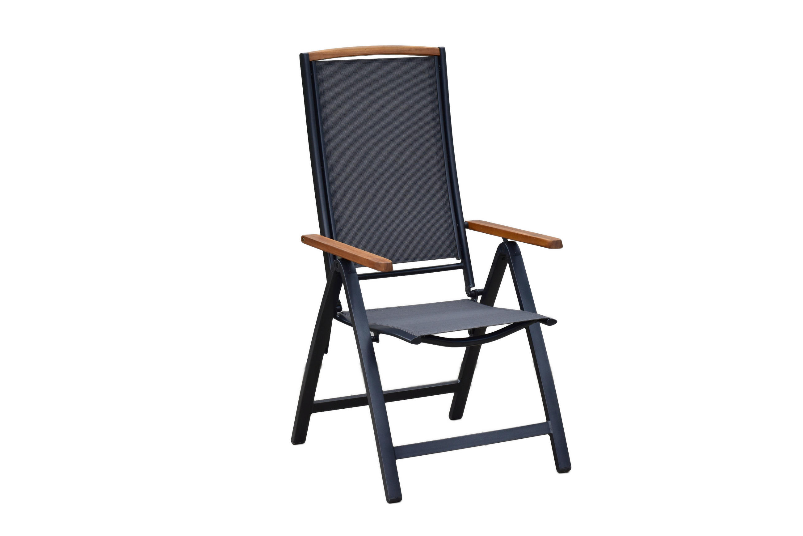 Gardenson Gartenstuhl Siena Graphit, Grau 58x117x64 cm
