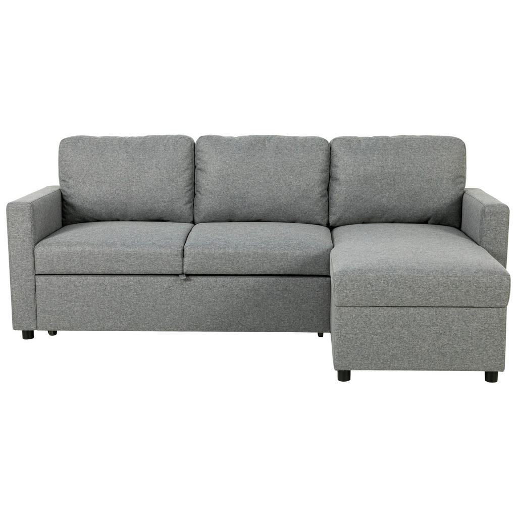 Ecksofa Mit Schlaffunktion & Bettkasten Rosi Grau