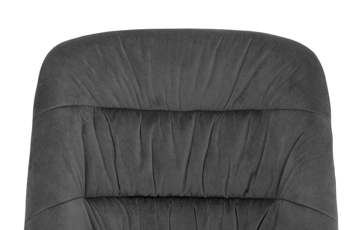 SESSELSET Samt Hocker    - Schwarz/Grau, MODERN, Textil/Metall (70/97/75cm) - MID.YOU