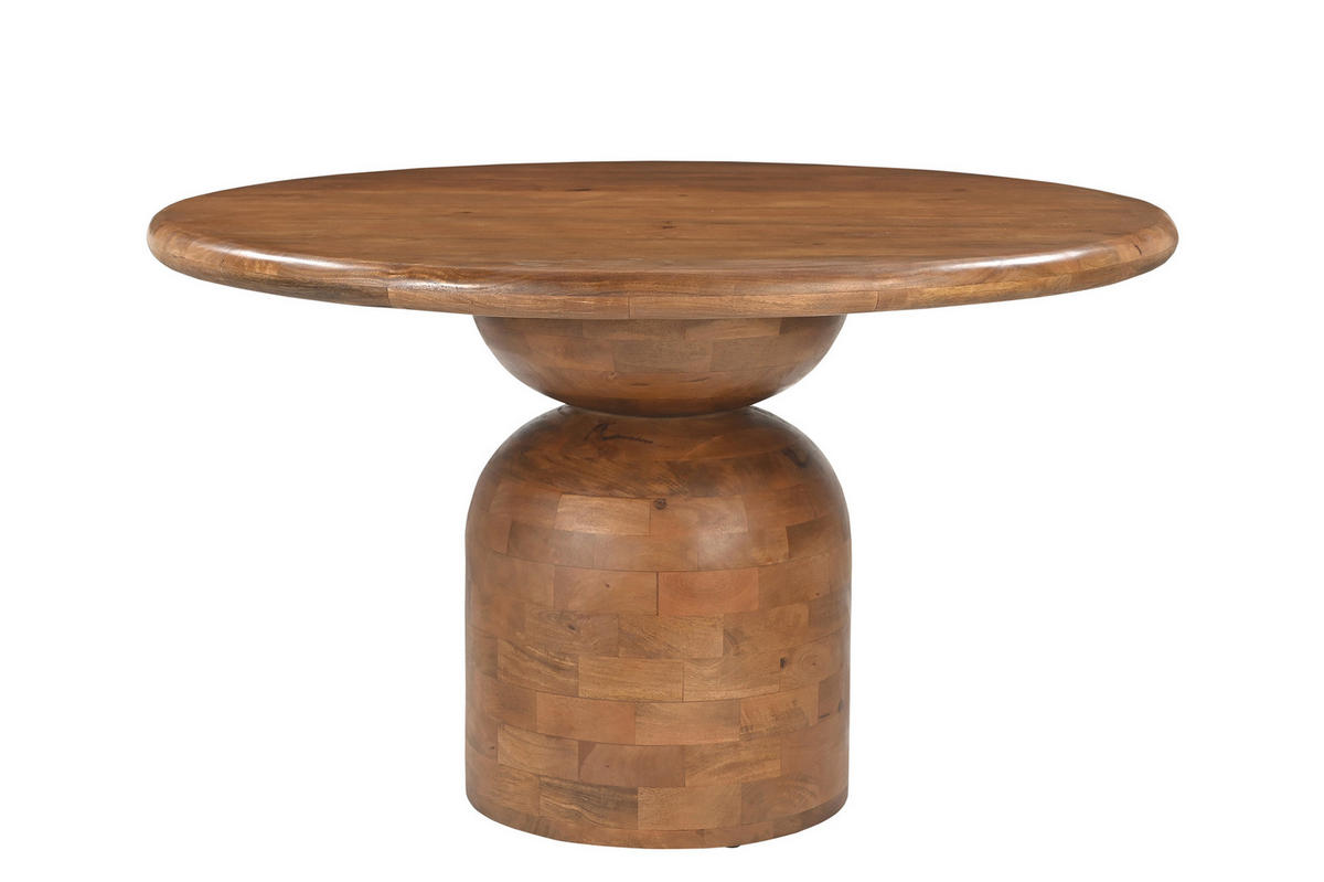 ESSTISCH 130/130/76 cm Echtholz  Holz rund Naturfarben  - Naturfarben, MODERN, Holz (130/130/76cm) - MID.YOU
