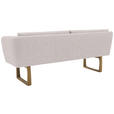 SITZBANK 224/91/69 cm Flachgewebe Hellgrau massiv Holz  - Eichefarben/Hellgrau, Design, Holz/Textil (224/91/69cm) - Valnatura