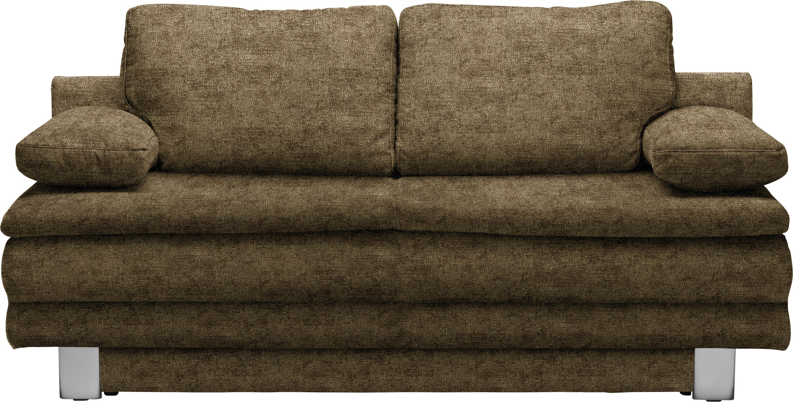 SCHLAFSOFA Bruno in Webstoff Hellgrün  - Chromfarben/Hellgrün, Design, Textil/Metall (194/96/86cm) - Novel