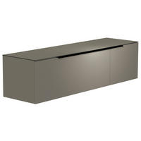LOWBOARD  160/41/45 cm  Beimöbel erhältlich, hängend, Abdeckplatte aus Glas  - Schwarz/Grau, Design, Glas/Holzwerkstoff (160/41/45cm) - Moderano