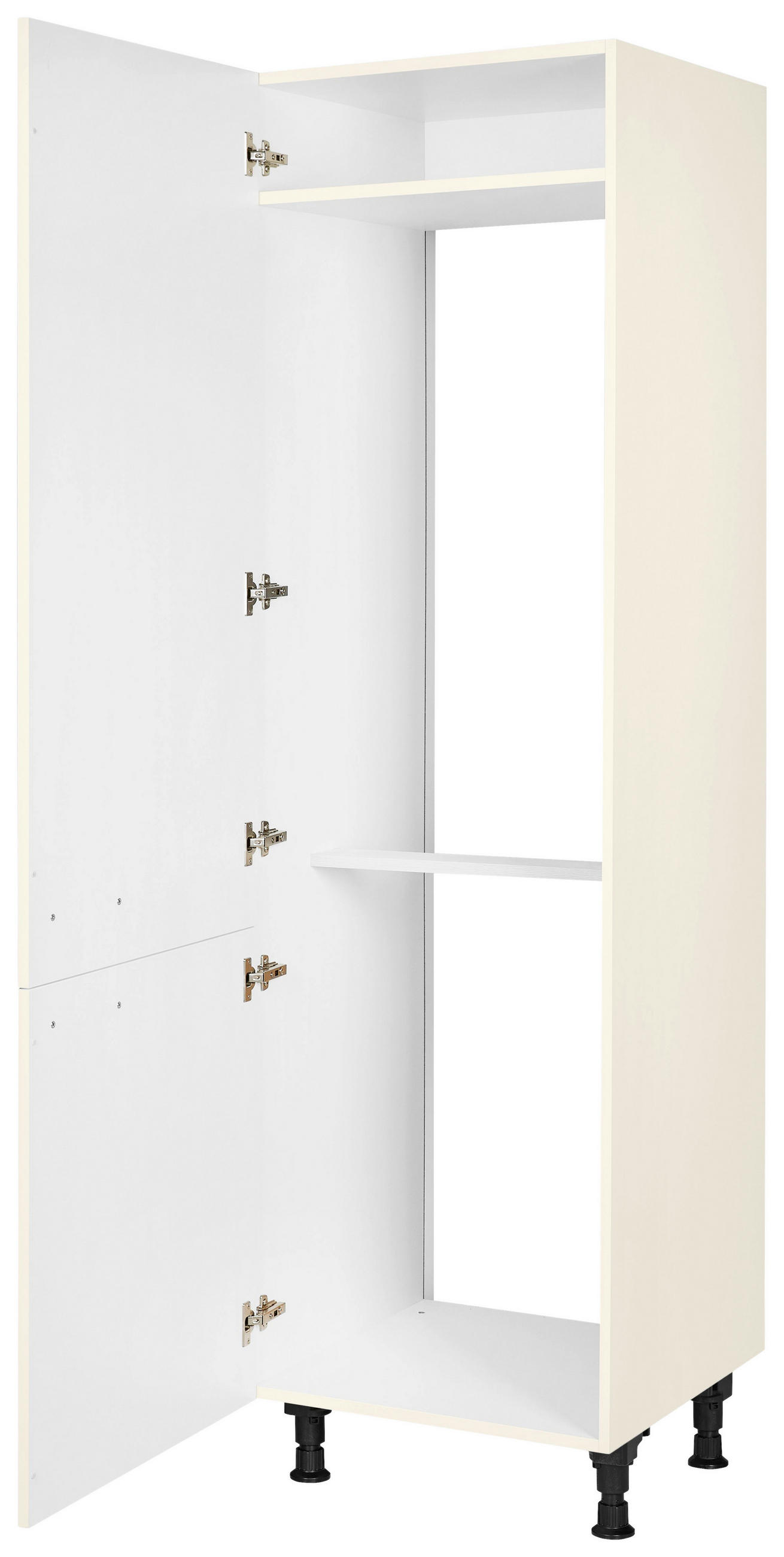 GERÄTEUMBAUSCHRANK 60/216,6/58 cm  in Magnolie  - Edelstahlfarben/Magnolie, MODERN, Holzwerkstoff/Metall (60/216,6/58cm) - Nobilia