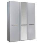 DREHTÜRENSCHRANK  in Weiß  - Eichefarben/Weiß, KONVENTIONELL, Glas/Holzwerkstoff (150/216/58cm) - Venda