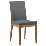 STUHL in Holz, Textil Eichefarben, Graubraun  - Eichefarben/Graubraun, KONVENTIONELL, Holz/Textil (47/95/60cm) - Cantus