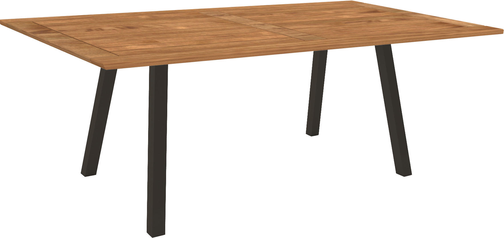 GARTENTISCH 180/100/75 cm  - Schwarz/Teakfarben, MODERN, Holz/Metall (180/100/75cm) - Stern