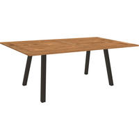 GARTENTISCH 180/100/75 cm  - Schwarz/Teakfarben, MODERN, Holz/Metall (180/100/75cm) - Stern