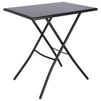 GARTENKLAPPTISCH 70/50/73 cm Metall rechteckig  - Schwarz, KONVENTIONELL, Metall (70/50/73cm) - FIAM