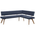 ECKBANK 170/160 cm  in Dunkelblau, Wildeiche  - Wildeiche/Eichefarben, Design, Holz/Textil (170/160cm) - Venda