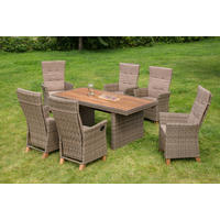 GARTENSESSEL Akazie Aluminium Naturfarben, Akaziefarben, Cappuccino  - Naturfarben/Akaziefarben, KONVENTIONELL, Holz/Kunststoff (59/110/65,5cm) - Gardenson