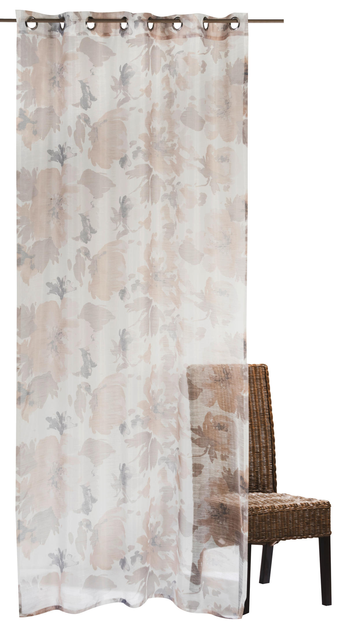 ÖSENSCHAL transparent 140/255 cm   - Beige, Basics, Textil (140/255cm)