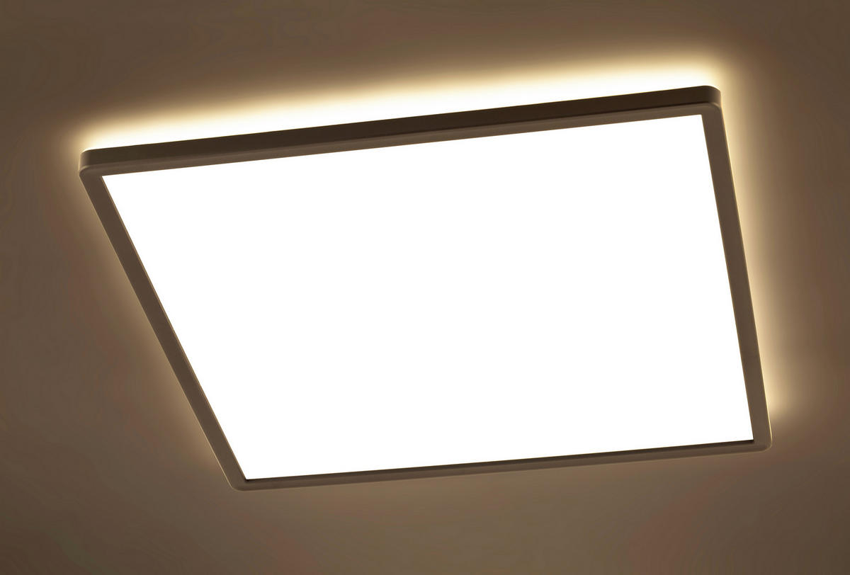 STROPNÍ LED SVÍTIDLO, 42/42/2,9 cm - bílá, Basics, plast (42/42/2,9cm) - Novel